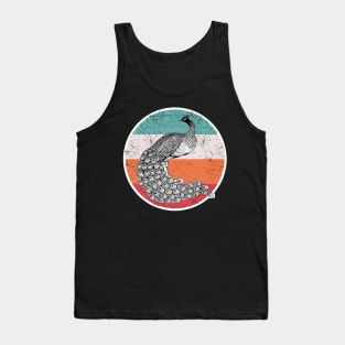 Vintage Retro Peacock Tank Top